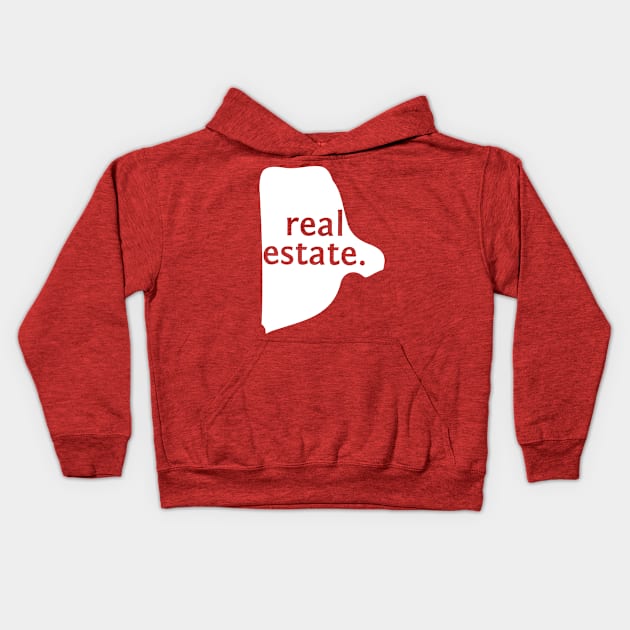 Rhode Island State Real Estate Kids Hoodie by Proven By Ruben